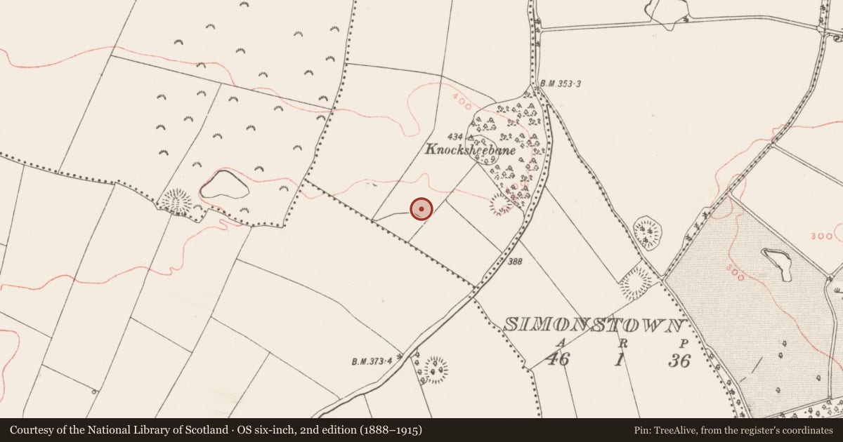 Ordnance Survey six-inch map, 2nd edition (1888–1915) covering the location of Ringfort - rath, Mylestown, County Westmeath, with a pin at the register's coordinates