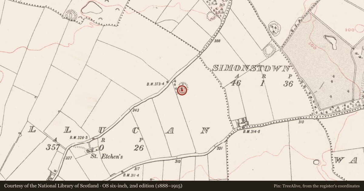 Ordnance Survey six-inch map, 2nd edition (1888–1915) covering the location of Ringfort - rath, Killucan, County Westmeath, with a pin at the register's coordinates