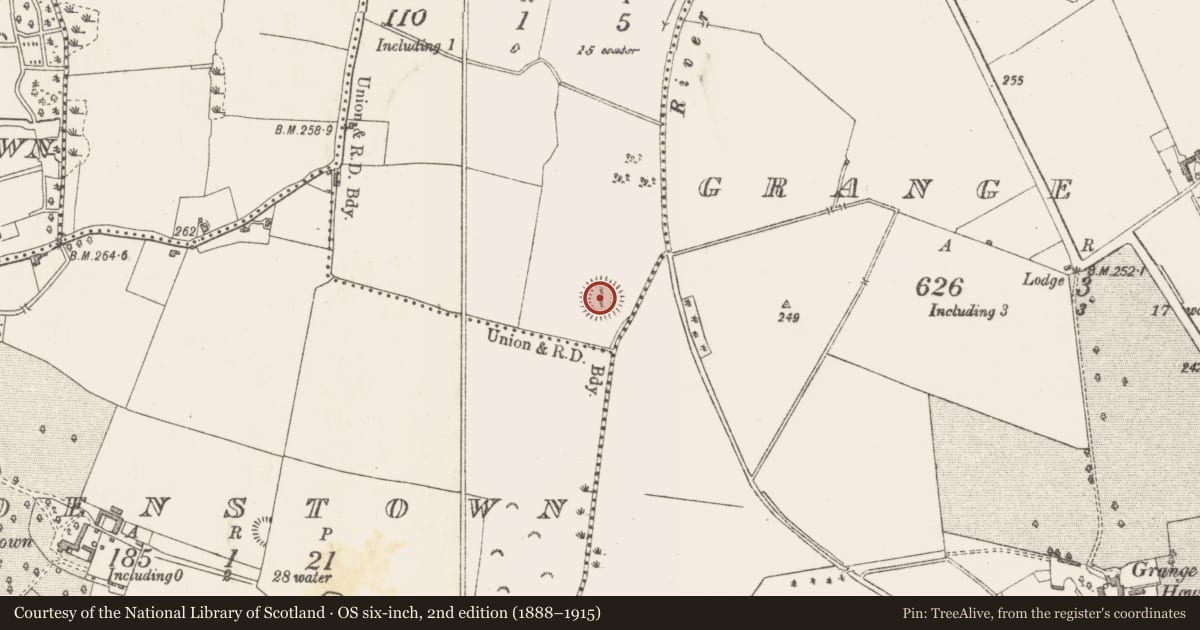 Ordnance Survey six-inch map, 2nd edition (1888–1915) covering the location of Ringfort - rath, Cloghanstown, County Westmeath, with a pin at the register's coordinates