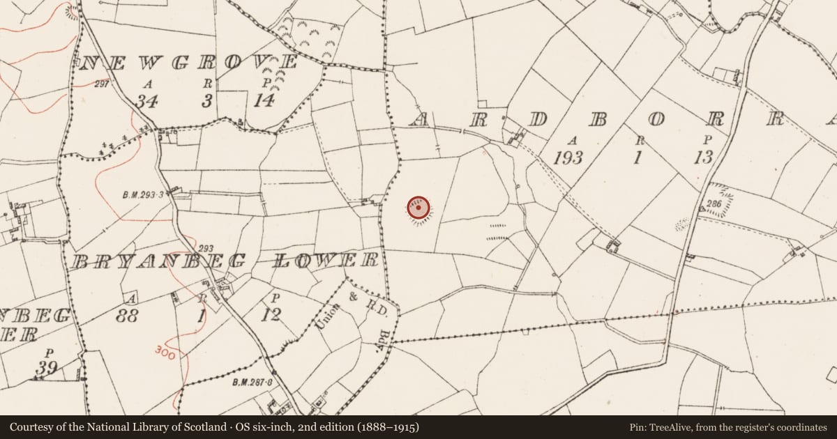 Ordnance Survey six-inch map, 2nd edition (1888–1915) covering the location of House - indeterminate date, Ardborra, County Westmeath, with a pin at the register's coordinates