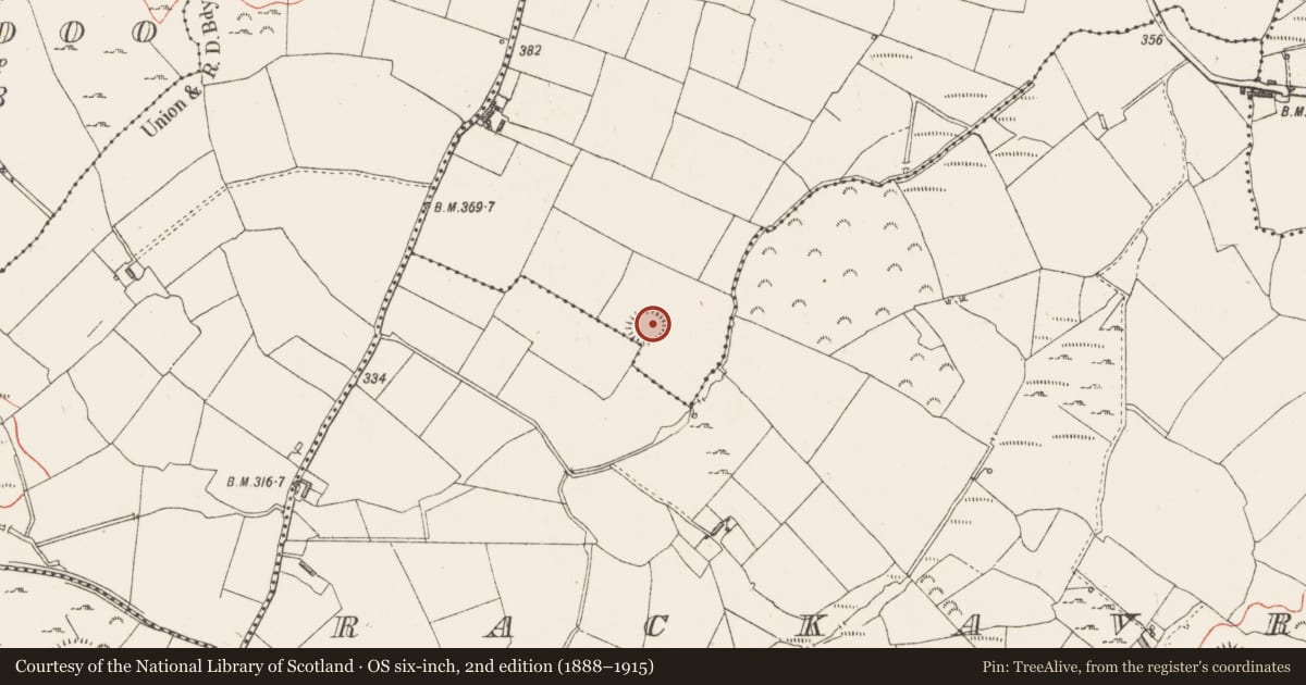 Ordnance Survey six-inch map, 2nd edition (1888–1915) covering the location of Ringfort - rath, Rathskeagh Lower, County Westmeath, with a pin at the register's coordinates