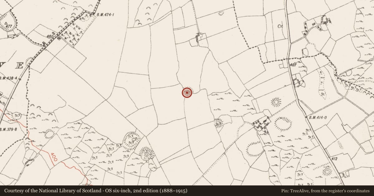 Ordnance Survey six-inch map, 2nd edition (1888–1915) covering the location of Ringfort - rath, Killeenbrack, County Westmeath, with a pin at the register's coordinates