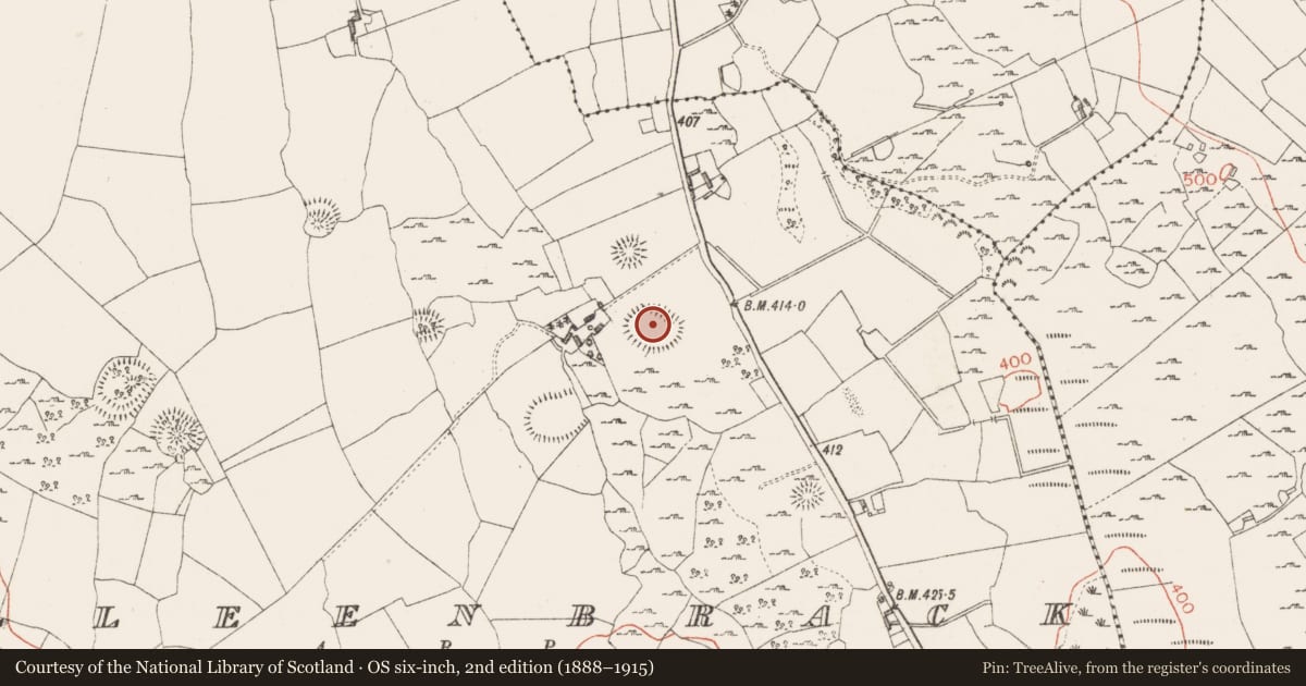 Ordnance Survey six-inch map, 2nd edition (1888–1915) covering the location of Ringfort - rath, Killeenbrack, County Westmeath, with a pin at the register's coordinates