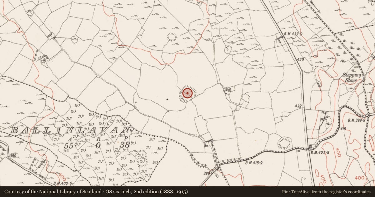 Ordnance Survey six-inch map, 2nd edition (1888–1915) covering the location of Ringfort - rath, Killeenbrack, County Westmeath, with a pin at the register's coordinates