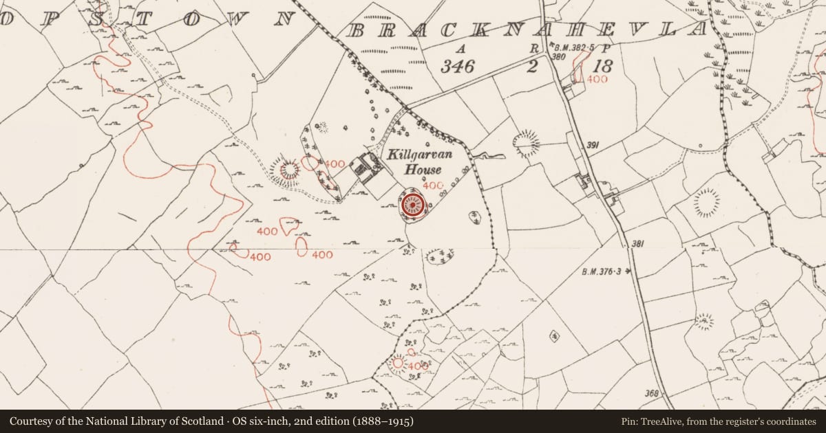 Ordnance Survey six-inch map, 2nd edition (1888–1915) covering the location of Ringfort - rath, Ballinaspick Or Bishopstown, County Westmeath, with a pin at the register's coordinates