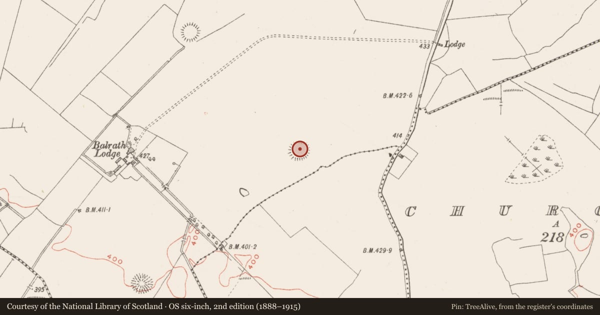 Ordnance Survey six-inch map, 2nd edition (1888–1915) covering the location of Ringfort - rath, Balrath, County Westmeath, with a pin at the register's coordinates