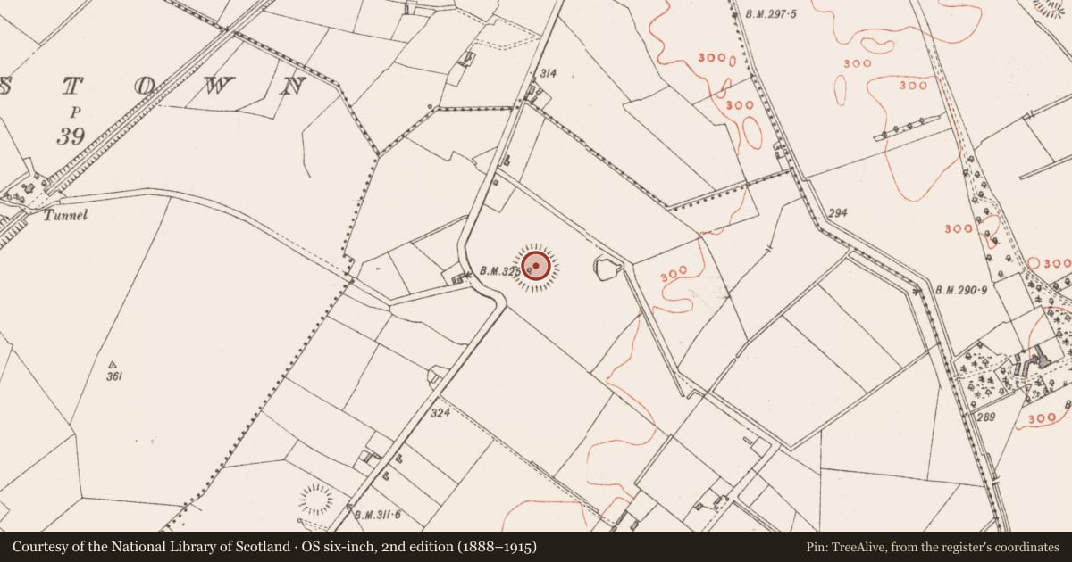 Ordnance Survey six-inch map, 2nd edition (1888–1915) covering the location of Barrow - unclassified, Hanstown, County Westmeath, with a pin at the register's coordinates