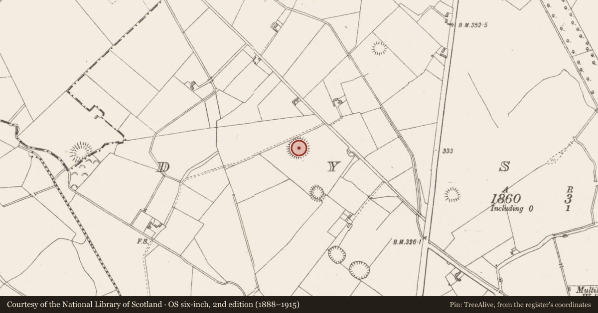 Ordnance Survey six-inch map, 2nd edition (1888–1915) covering the location of Ringfort - rath, Dysart, County Westmeath, with a pin at the register's coordinates
