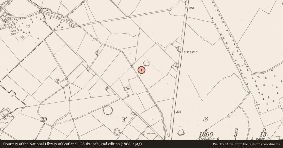 Ordnance Survey six-inch map, 2nd edition (1888–1915) covering the location of Ringfort - unclassified, Dysart, County Westmeath, with a pin at the register's coordinates
