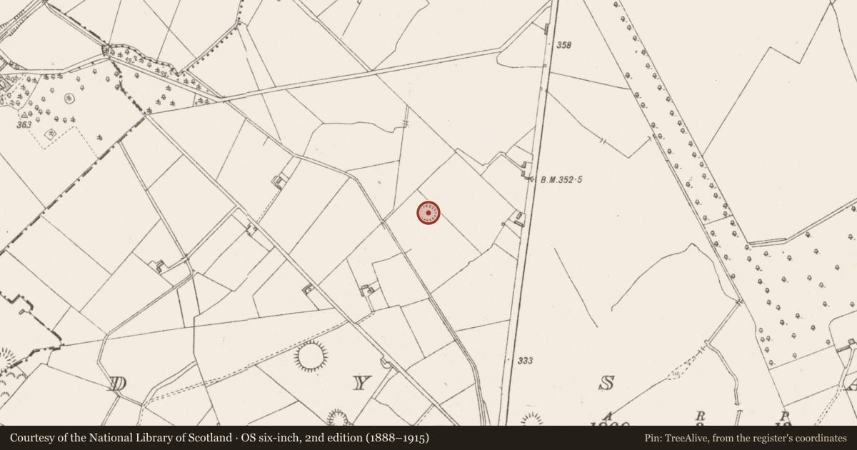 Ordnance Survey six-inch map, 2nd edition (1888–1915) covering the location of Ringfort - rath, Dysart, County Westmeath, with a pin at the register's coordinates