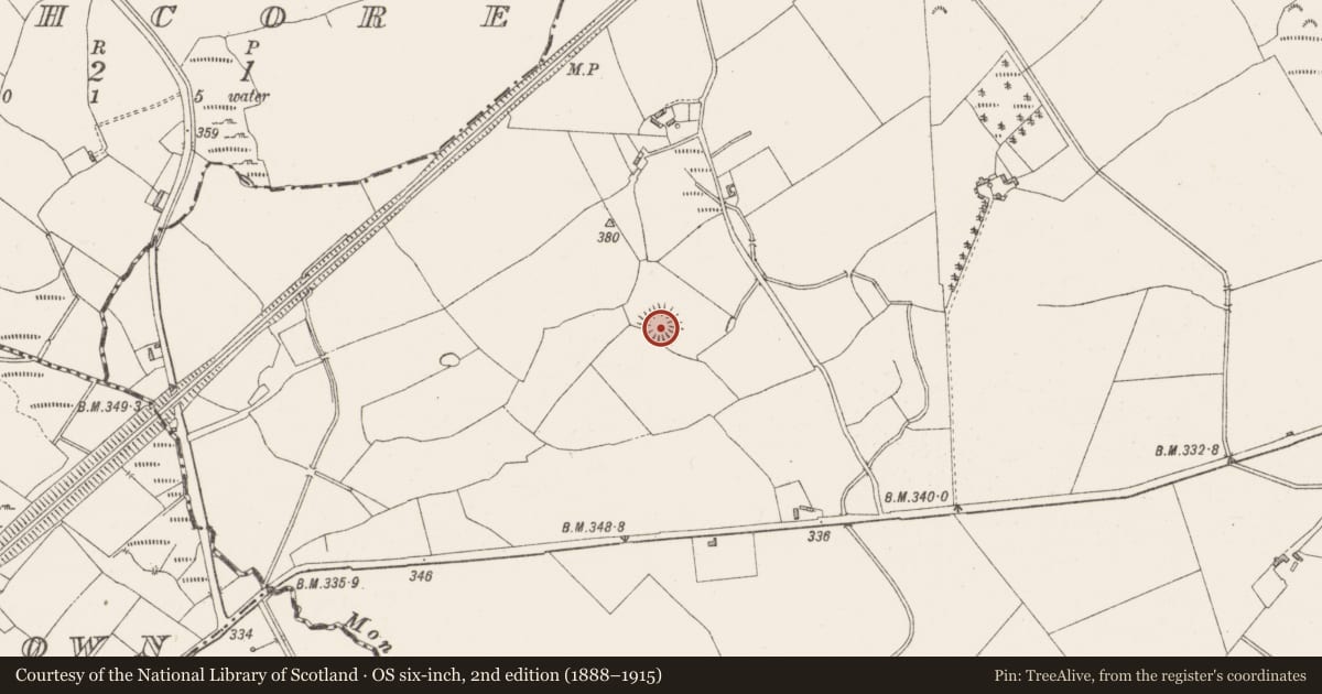 Ordnance Survey six-inch map, 2nd edition (1888–1915) covering the location of Ringfort - rath, Rathnamuddagh, County Westmeath, with a pin at the register's coordinates