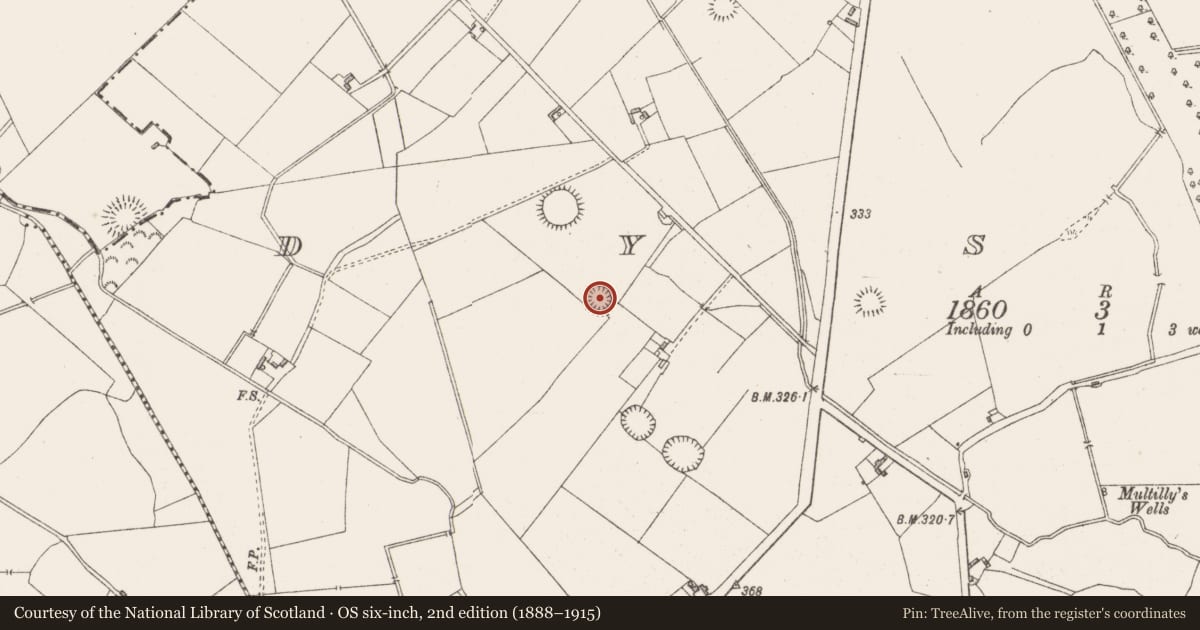Ordnance Survey six-inch map, 2nd edition (1888–1915) covering the location of Ringfort - rath, Dysart, County Westmeath, with a pin at the register's coordinates