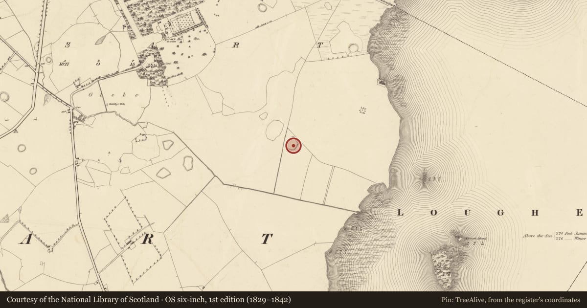 Ordnance Survey six-inch map, 1st edition (1829–1842) covering the location of Ringfort - unclassified, Dysart, County Westmeath, with a pin at the register's coordinates