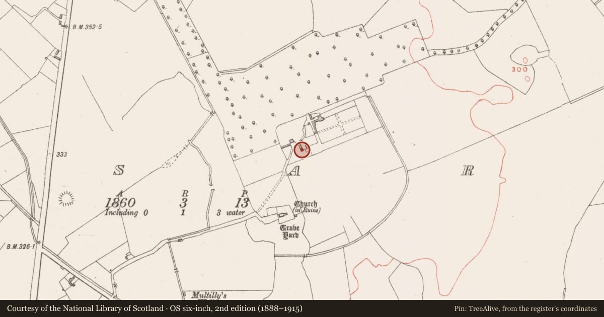 Ordnance Survey six-inch map, 2nd edition (1888–1915) covering the location of Castle - unclassified, Dysart, County Westmeath, with a pin at the register's coordinates