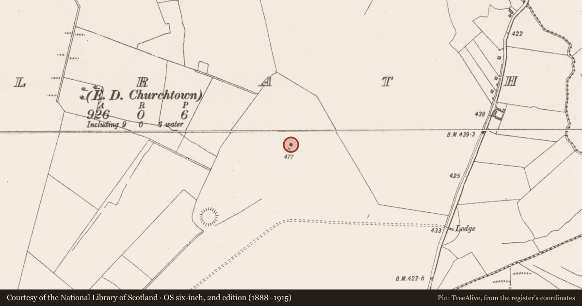Ordnance Survey six-inch map, 2nd edition (1888–1915) covering the location of Settlement deserted - medieval, Balrath, County Westmeath, with a pin at the register's coordinates