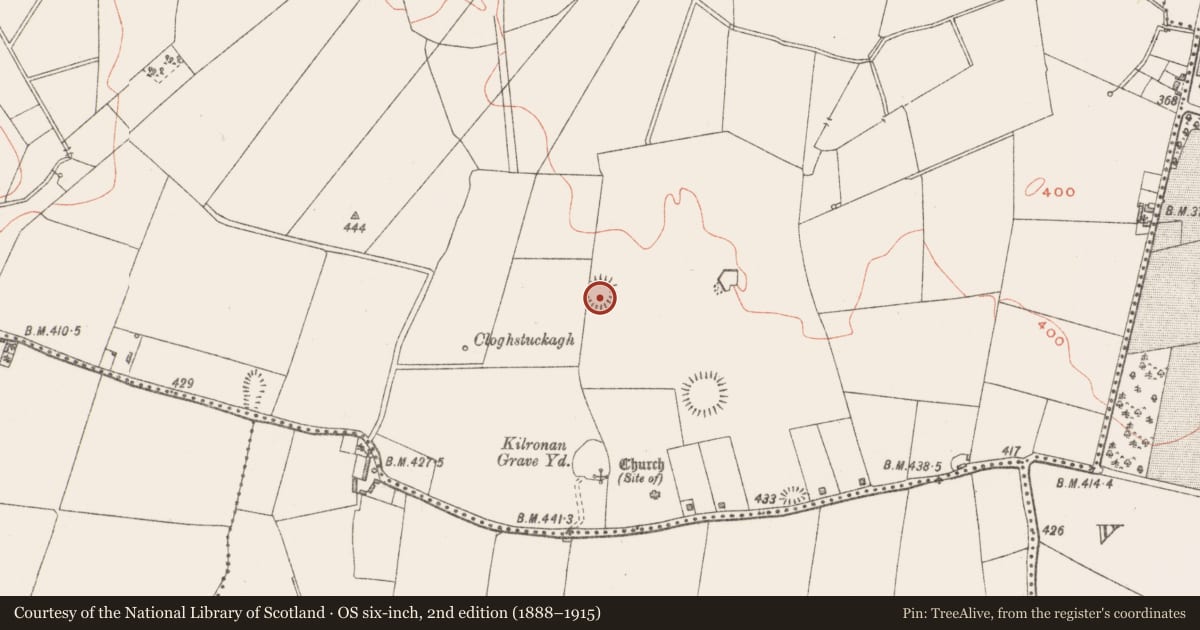 Ordnance Survey six-inch map, 2nd edition (1888–1915) covering the location of Ringfort - rath, Catherinestown, County Westmeath, with a pin at the register's coordinates
