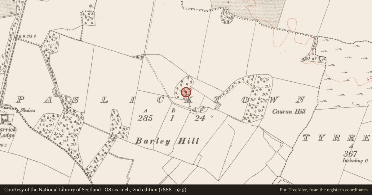 Ordnance Survey six-inch map, 2nd edition (1888–1915) covering the location of House - indeterminate date, Paslicktown, County Westmeath, with a pin at the register's coordinates