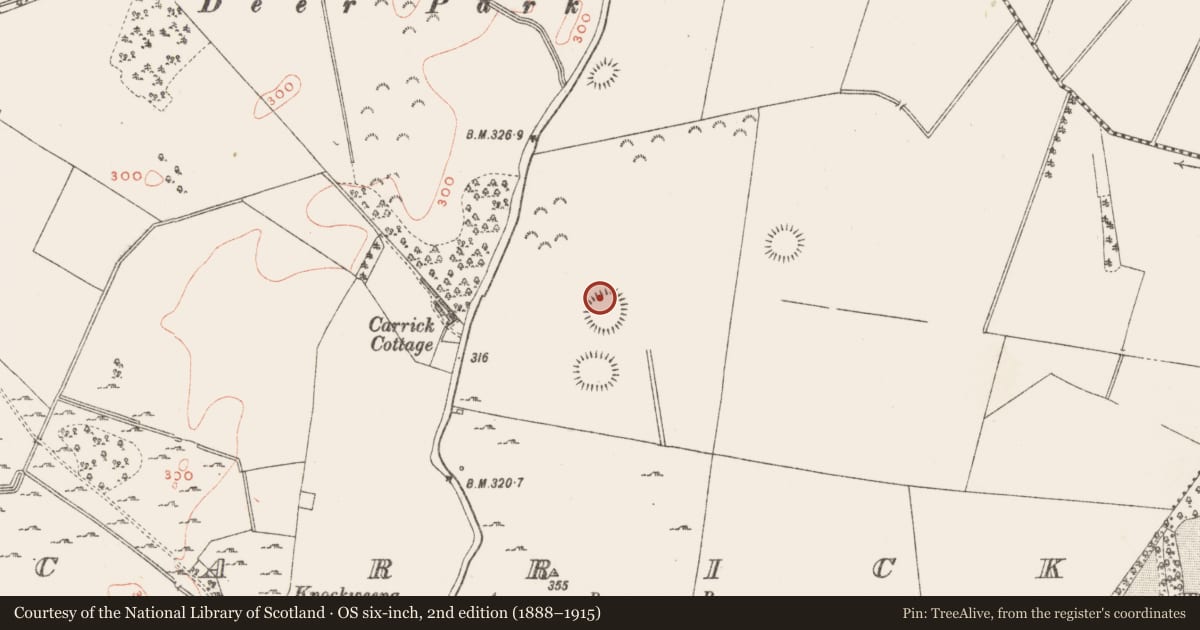 Ordnance Survey six-inch map, 2nd edition (1888–1915) covering the location of House - indeterminate date, Carrick, County Westmeath, with a pin at the register's coordinates