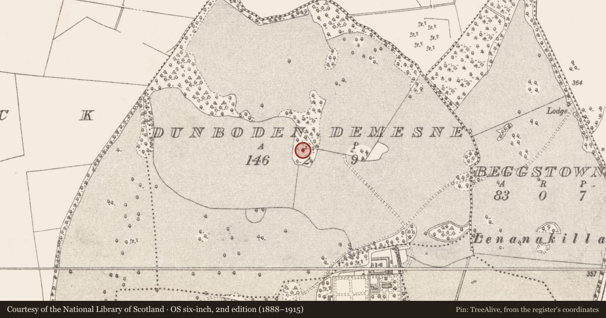 Ordnance Survey six-inch map, 2nd edition (1888–1915) covering the location of House - indeterminate date, Dunboden Demesne, County Westmeath, with a pin at the register's coordinates