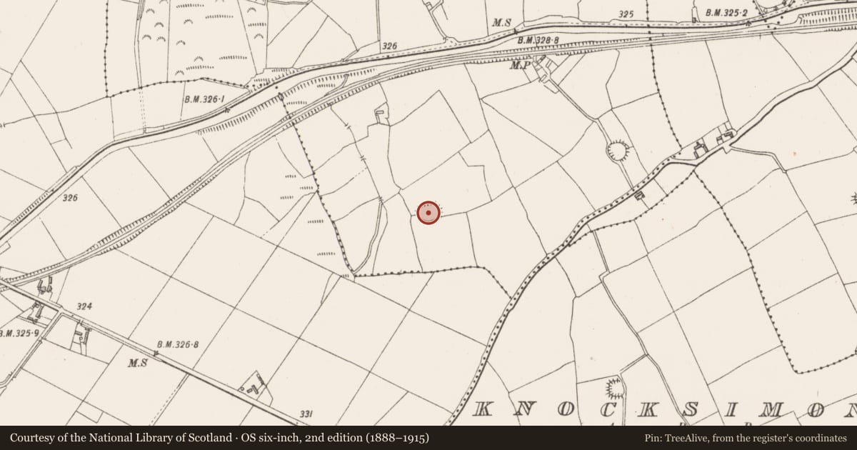 Ordnance Survey six-inch map, 2nd edition (1888–1915) covering the location of Ringfort - rath, Banagher, County Westmeath, with a pin at the register's coordinates