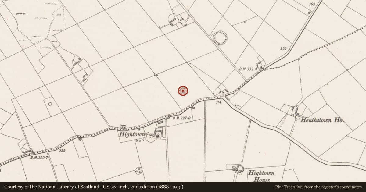 Ordnance Survey six-inch map, 2nd edition (1888–1915) covering the location of Ringfort - rath, Heathstown, County Westmeath, with a pin at the register's coordinates