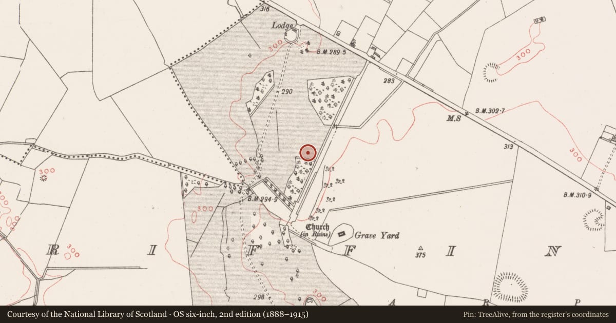 Ordnance Survey six-inch map, 2nd edition (1888–1915) covering the location of Fulacht fia, Griffinstown, County Westmeath, with a pin at the register's coordinates