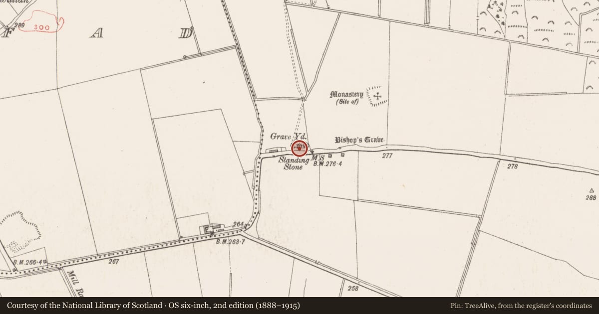 Ordnance Survey six-inch map, 2nd edition (1888–1915) covering the location of Cross - High cross, Rattin, County Westmeath, with a pin at the register's coordinates