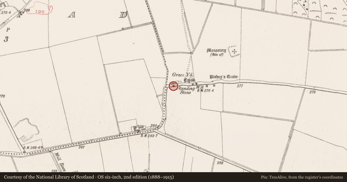 Ordnance Survey six-inch map, 2nd edition (1888–1915) covering the location of Cross - High cross, Rattin, County Westmeath, with a pin at the register's coordinates