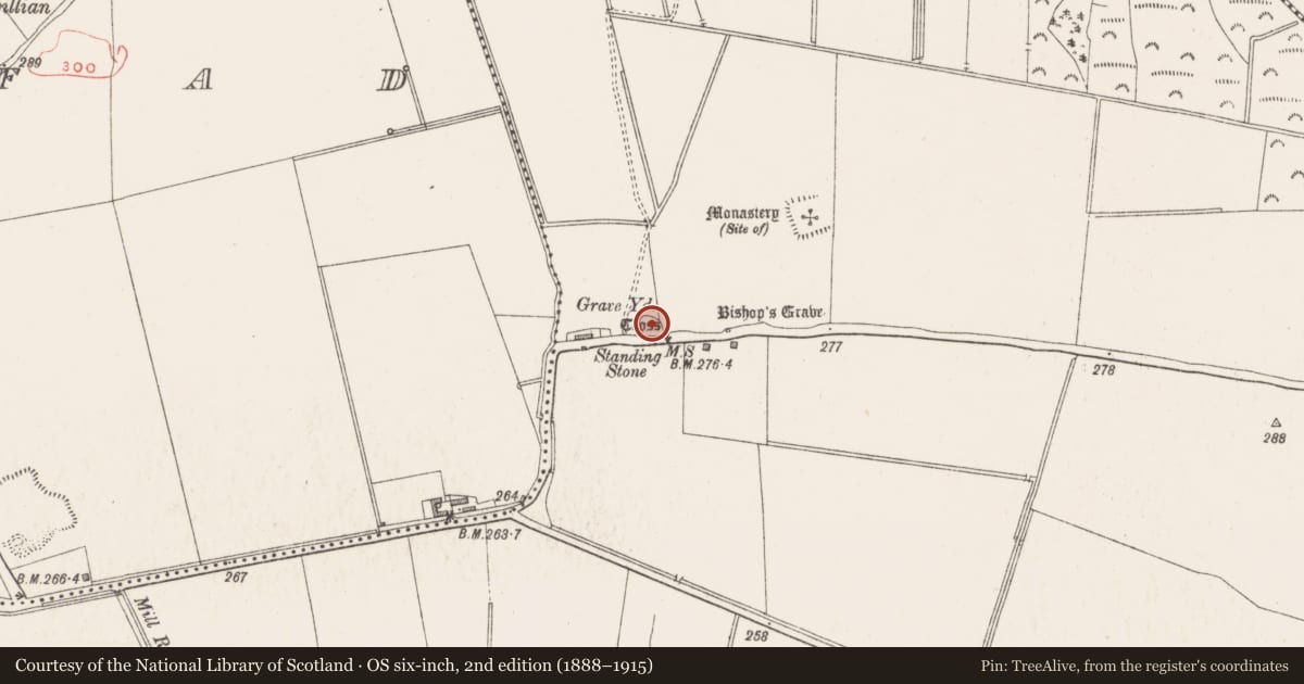 Ordnance Survey six-inch map, 2nd edition (1888–1915) covering the location of Ecclesiastical enclosure, Rattin, County Westmeath, with a pin at the register's coordinates