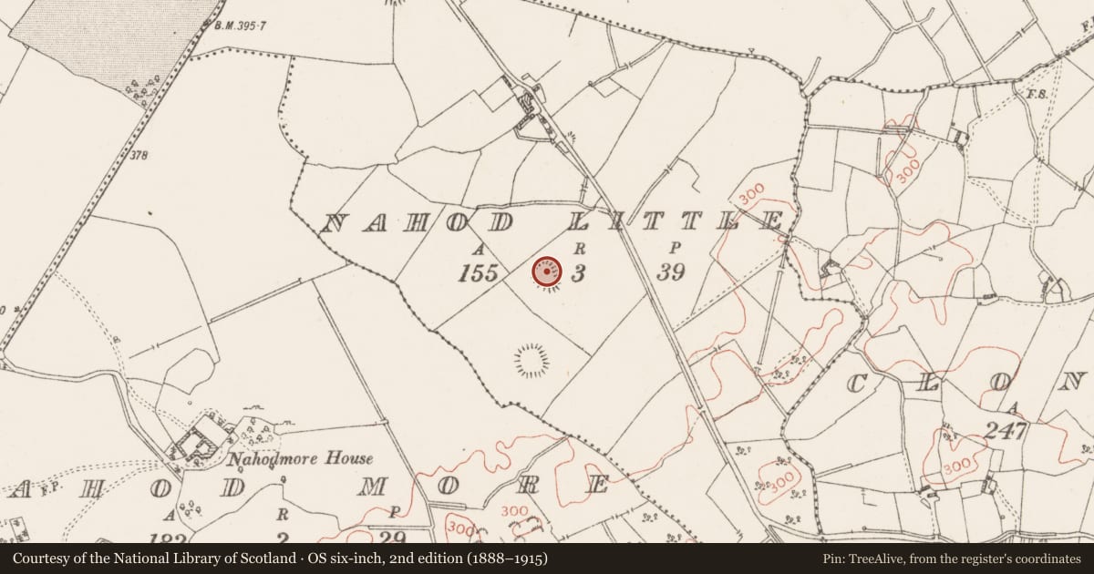 Ordnance Survey six-inch map, 2nd edition (1888–1915) covering the location of Ringfort - rath, Nahod Little, County Westmeath, with a pin at the register's coordinates