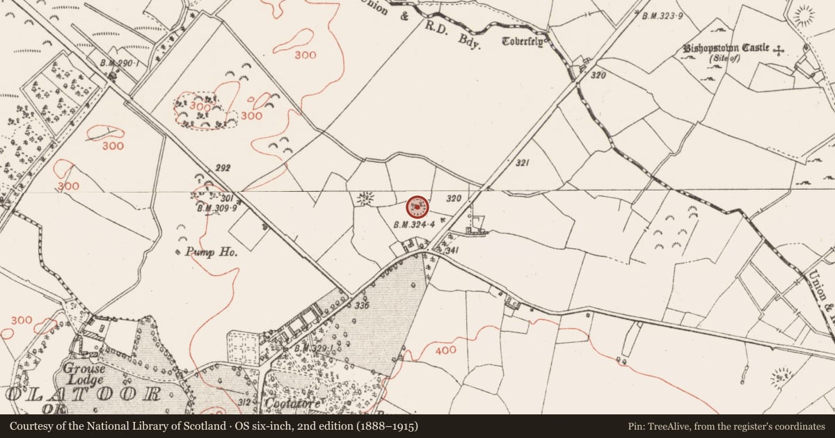 Ordnance Survey six-inch map, 2nd edition (1888–1915) covering the location of Ringfort - rath, Coolatoor, County Westmeath, with a pin at the register's coordinates