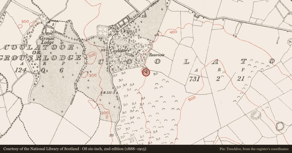 Ordnance Survey six-inch map, 2nd edition (1888–1915) covering the location of Ringfort - rath, Coolatoor, County Westmeath, with a pin at the register's coordinates