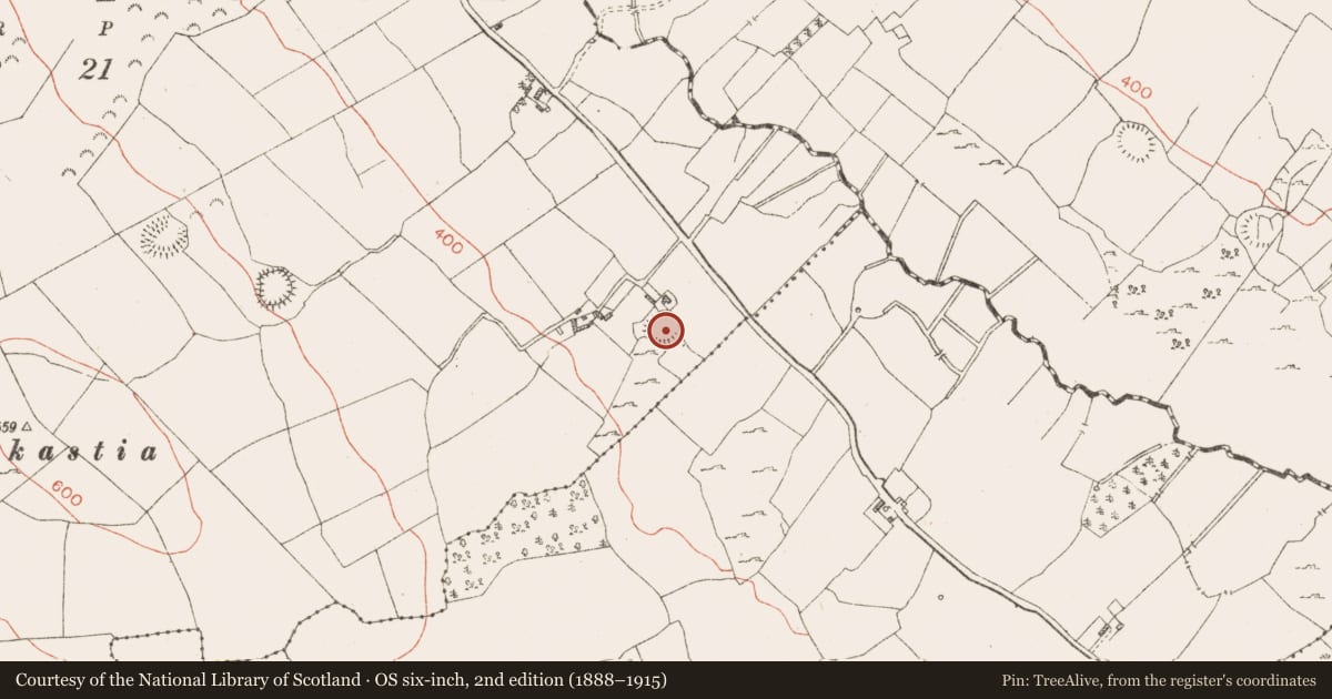 Ordnance Survey six-inch map, 2nd edition (1888–1915) covering the location of Ringfort - rath, Coolatoor, County Westmeath, with a pin at the register's coordinates