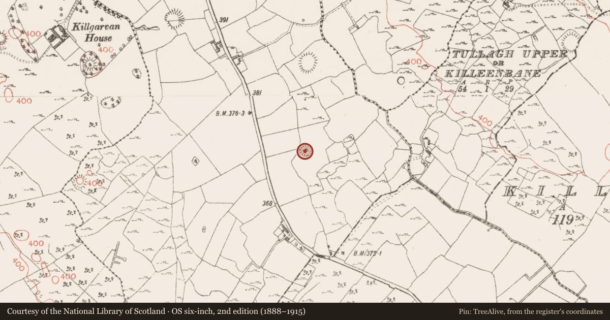 Ordnance Survey six-inch map, 2nd edition (1888–1915) covering the location of Ringfort - rath, Bracknahevla, County Westmeath, with a pin at the register's coordinates