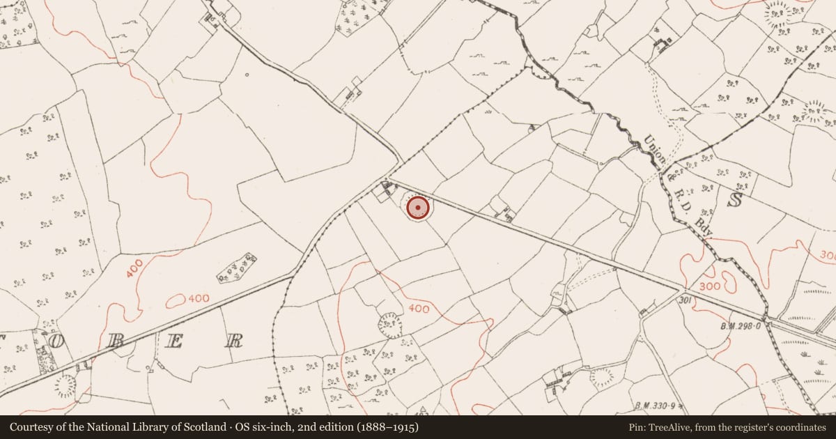 Ordnance Survey six-inch map, 2nd edition (1888–1915) covering the location of Ringfort - rath, Lisnagree, County Westmeath, with a pin at the register's coordinates