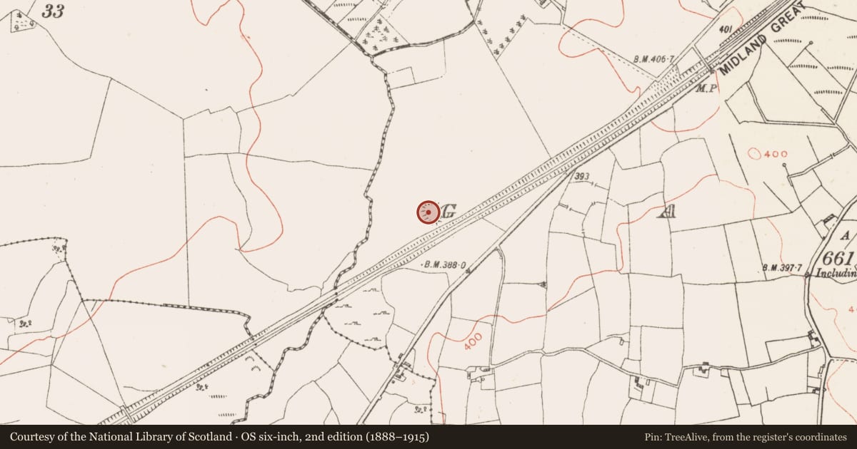 Ordnance Survey six-inch map, 2nd edition (1888–1915) covering the location of Ringfort - rath, Garhy, County Westmeath, with a pin at the register's coordinates