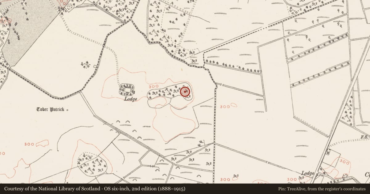 Ordnance Survey six-inch map, 2nd edition (1888–1915) covering the location of Enclosure, Ballybrennan, County Westmeath, with a pin at the register's coordinates
