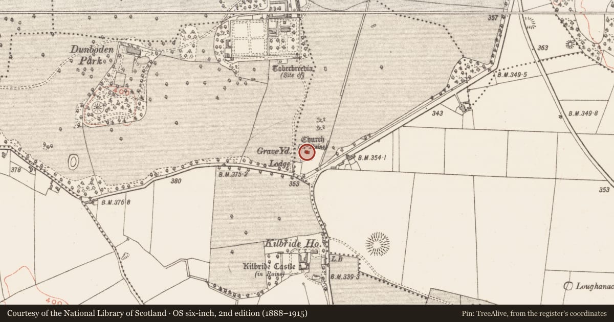 Ordnance Survey six-inch map, 2nd edition (1888–1915) covering the location of Ecclesiastical enclosure, Whitewell, County Westmeath, with a pin at the register's coordinates
