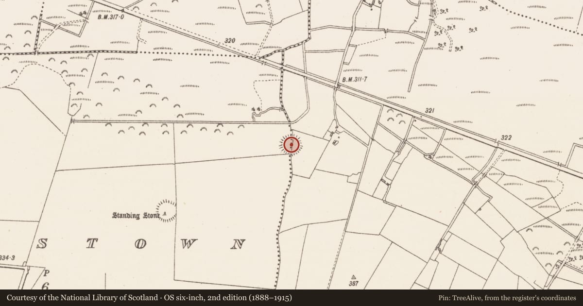 Ordnance Survey six-inch map, 2nd edition (1888–1915) covering the location of Ringfort - rath, Calverstown, Kilbrennan, County Westmeath, with a pin at the register's coordinates