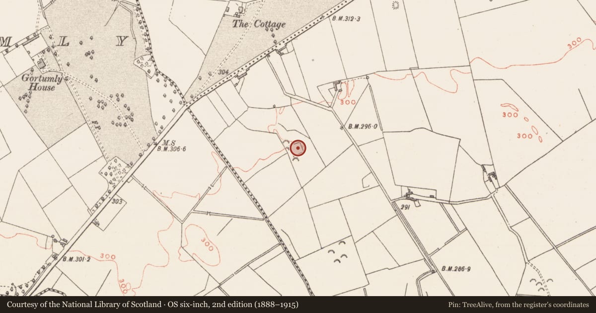 Ordnance Survey six-inch map, 2nd edition (1888–1915) covering the location of Enclosure, Drumman, County Westmeath, with a pin at the register's coordinates