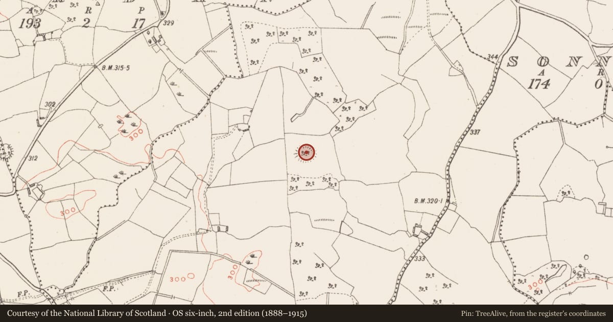 Ordnance Survey six-inch map, 2nd edition (1888–1915) covering the location of Ringfort - rath, Atticonor, County Westmeath, with a pin at the register's coordinates