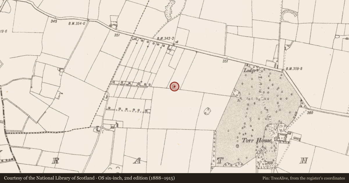 Ordnance Survey six-inch map, 2nd edition (1888–1915) covering the location of Barrow - mound barrow, Rathgarrett, County Westmeath, with a pin at the register's coordinates