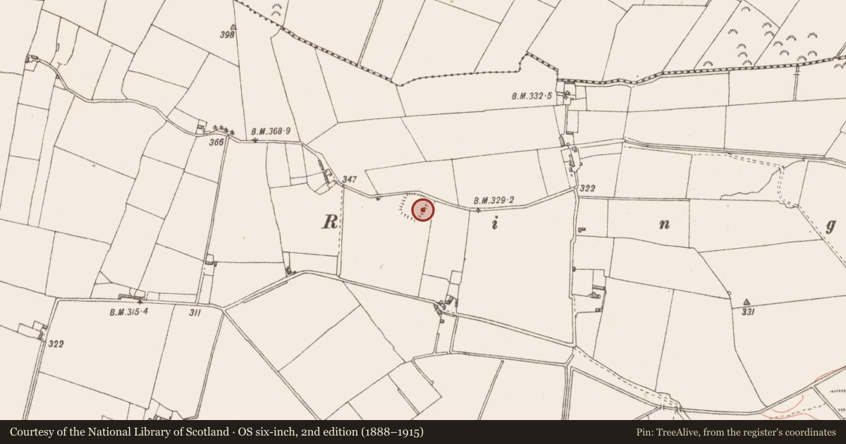 Ordnance Survey six-inch map, 2nd edition (1888–1915) covering the location of Ringfort - rath, Rathgarrett, County Westmeath, with a pin at the register's coordinates