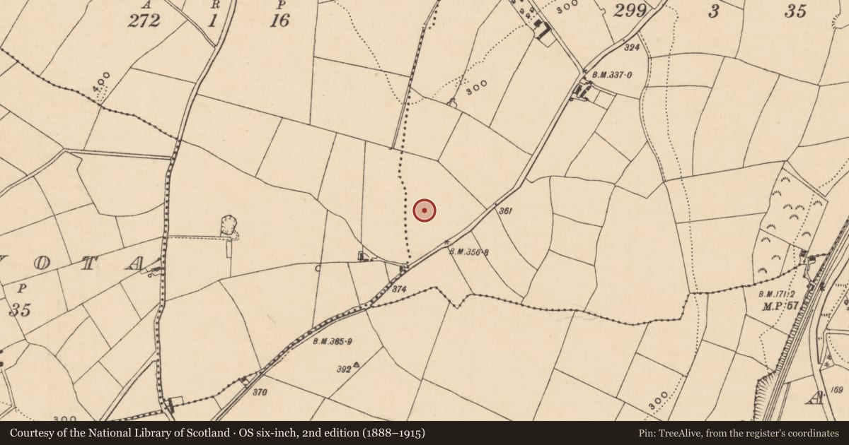 Ordnance Survey six-inch map, 2nd edition (1888–1915) covering the location of Ringfort - rath, Clonsilla East, County Wexford, with a pin at the register's coordinates
