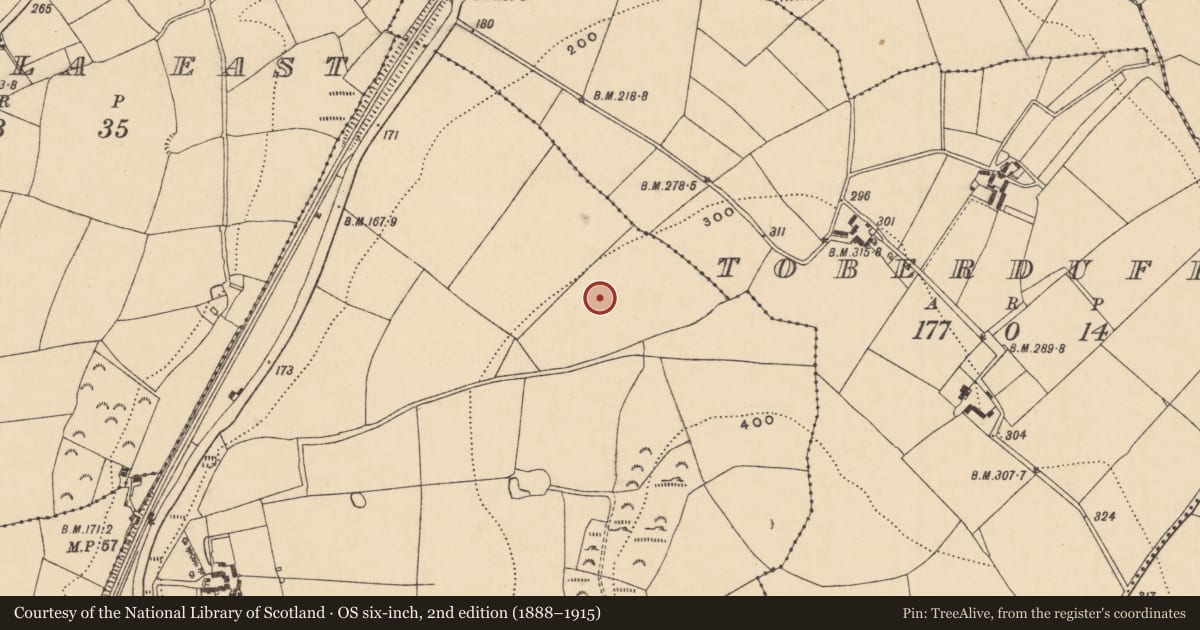 Ordnance Survey six-inch map, 2nd edition (1888–1915) covering the location of Ringfort - rath, Ask, County Wexford, with a pin at the register's coordinates