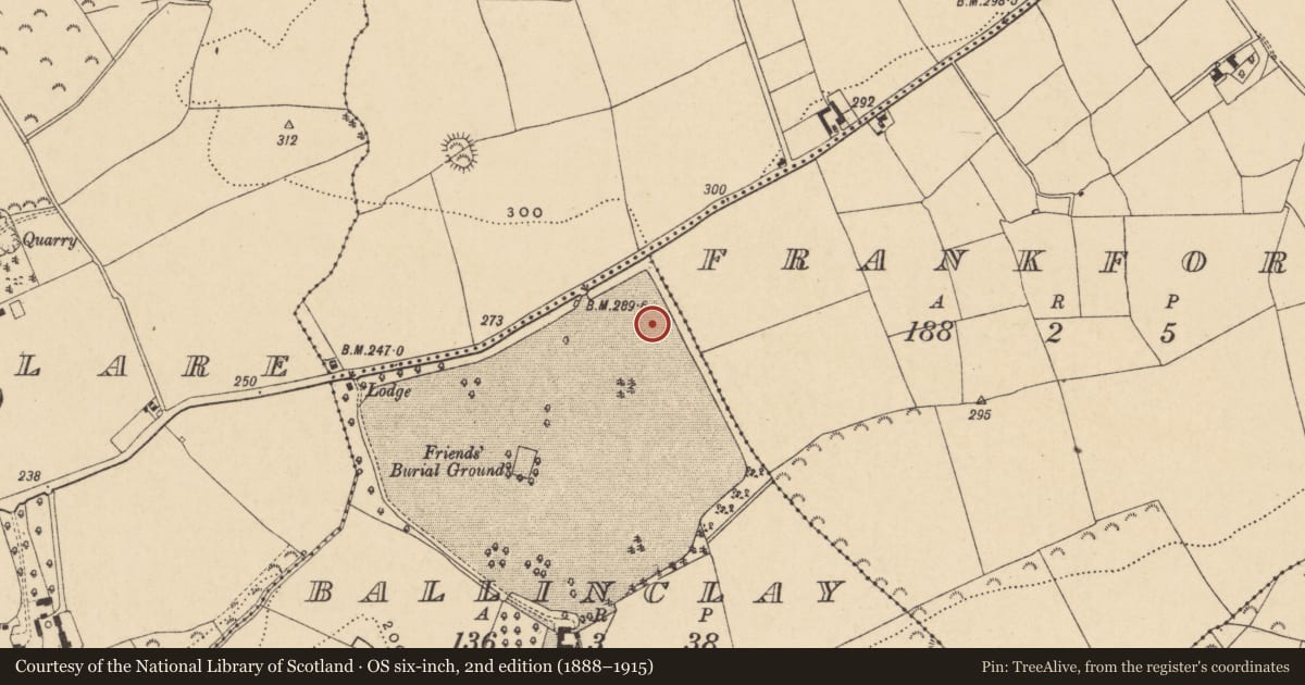 Ordnance Survey six-inch map, 2nd edition (1888–1915) covering the location of Excavation - miscellaneous, Ballinclay, County Wexford, with a pin at the register's coordinates