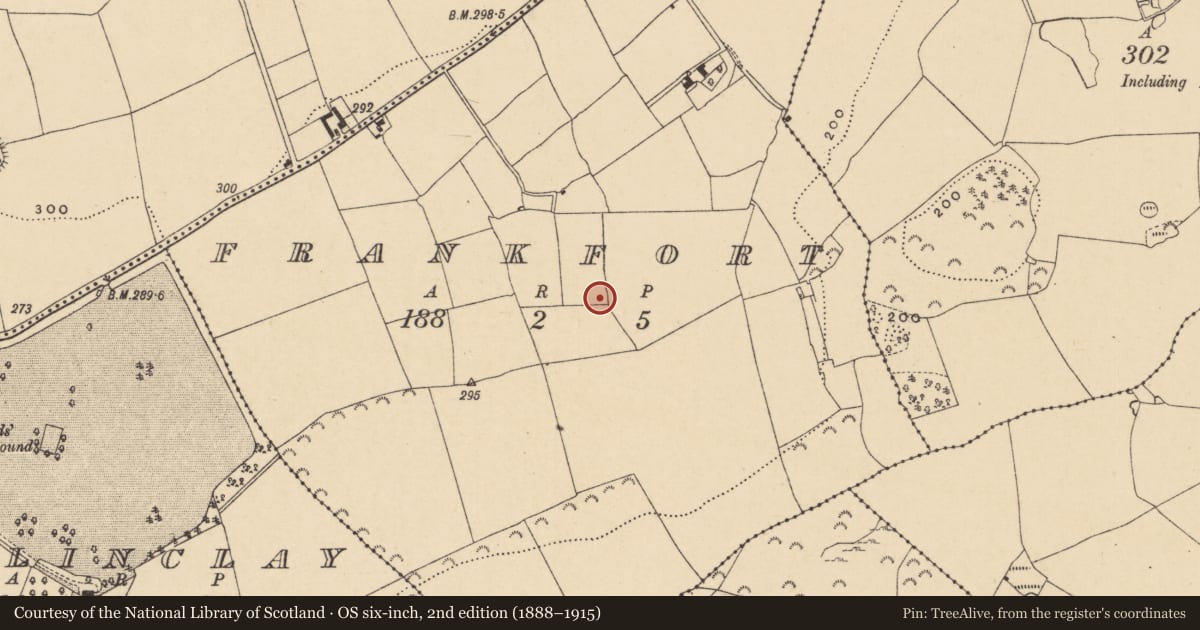 Ordnance Survey six-inch map, 2nd edition (1888–1915) covering the location of Excavation - miscellaneous, Frankfort, County Wexford, with a pin at the register's coordinates