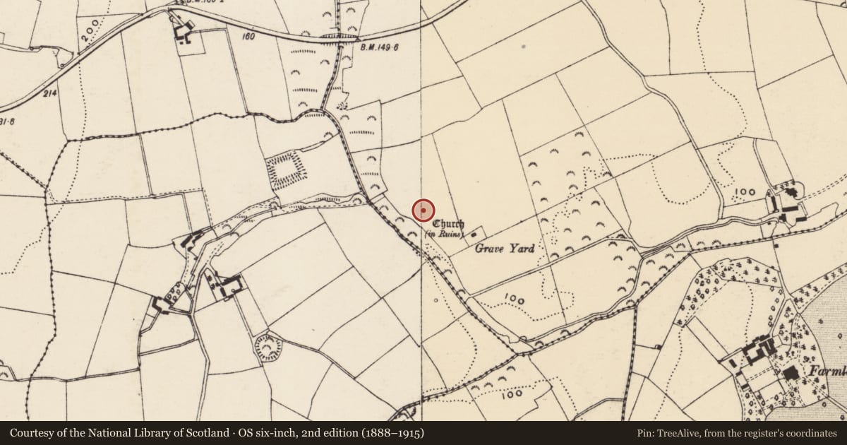 Ordnance Survey six-inch map, 2nd edition (1888–1915) covering the location of Ringfort - rath, Tomgarrow, County Wexford, with a pin at the register's coordinates