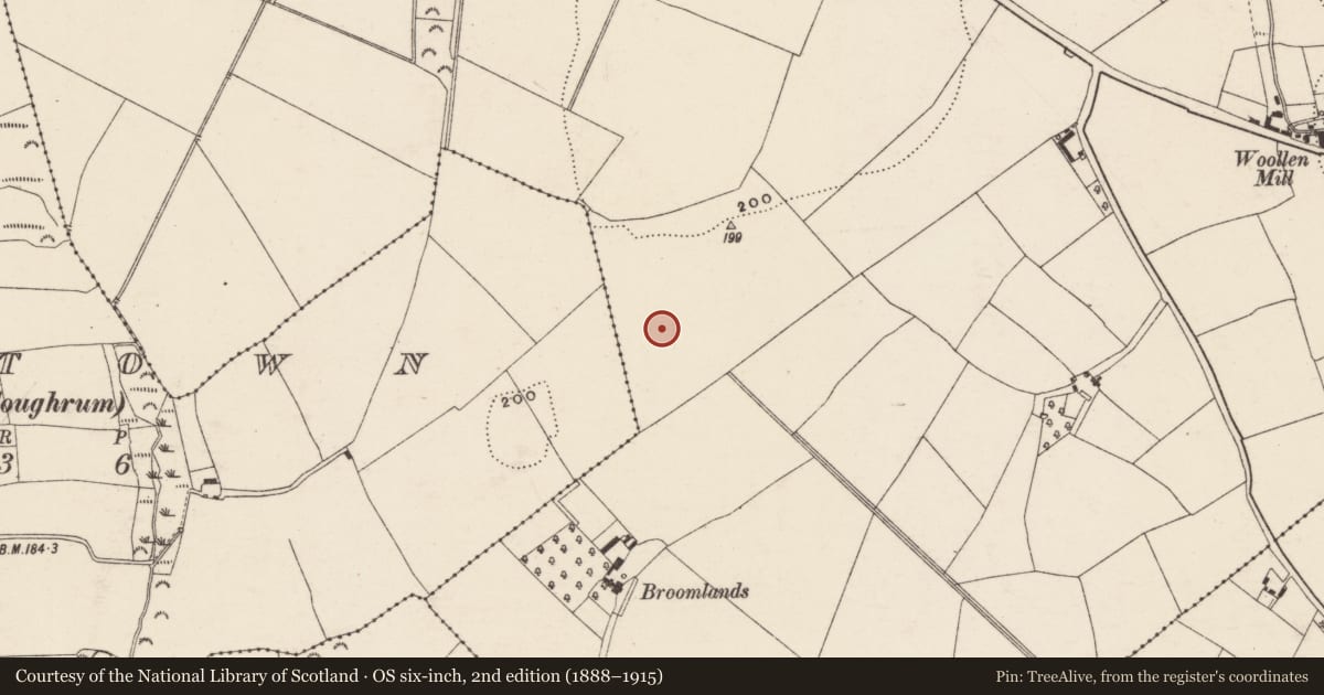 Ordnance Survey six-inch map, 2nd edition (1888–1915) covering the location of Ringfort - rath, Monart East, County Wexford, with a pin at the register's coordinates