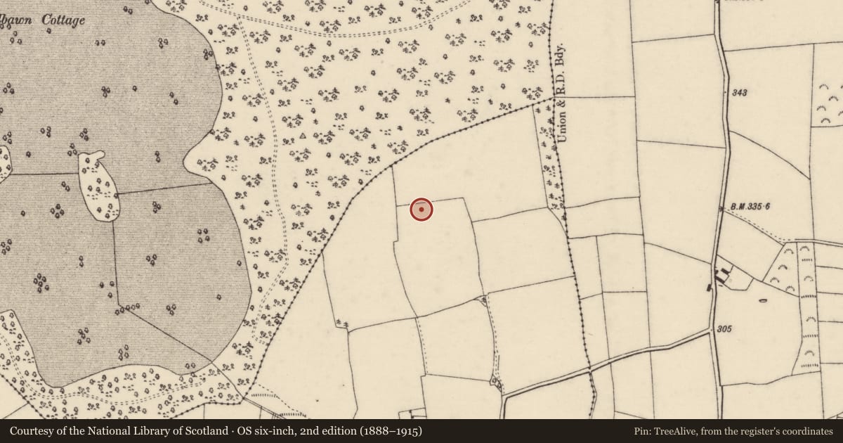 Ordnance Survey six-inch map, 2nd edition (1888–1915) covering the location of Ringfort - unclassified, Askinfarney, County Wexford, with a pin at the register's coordinates